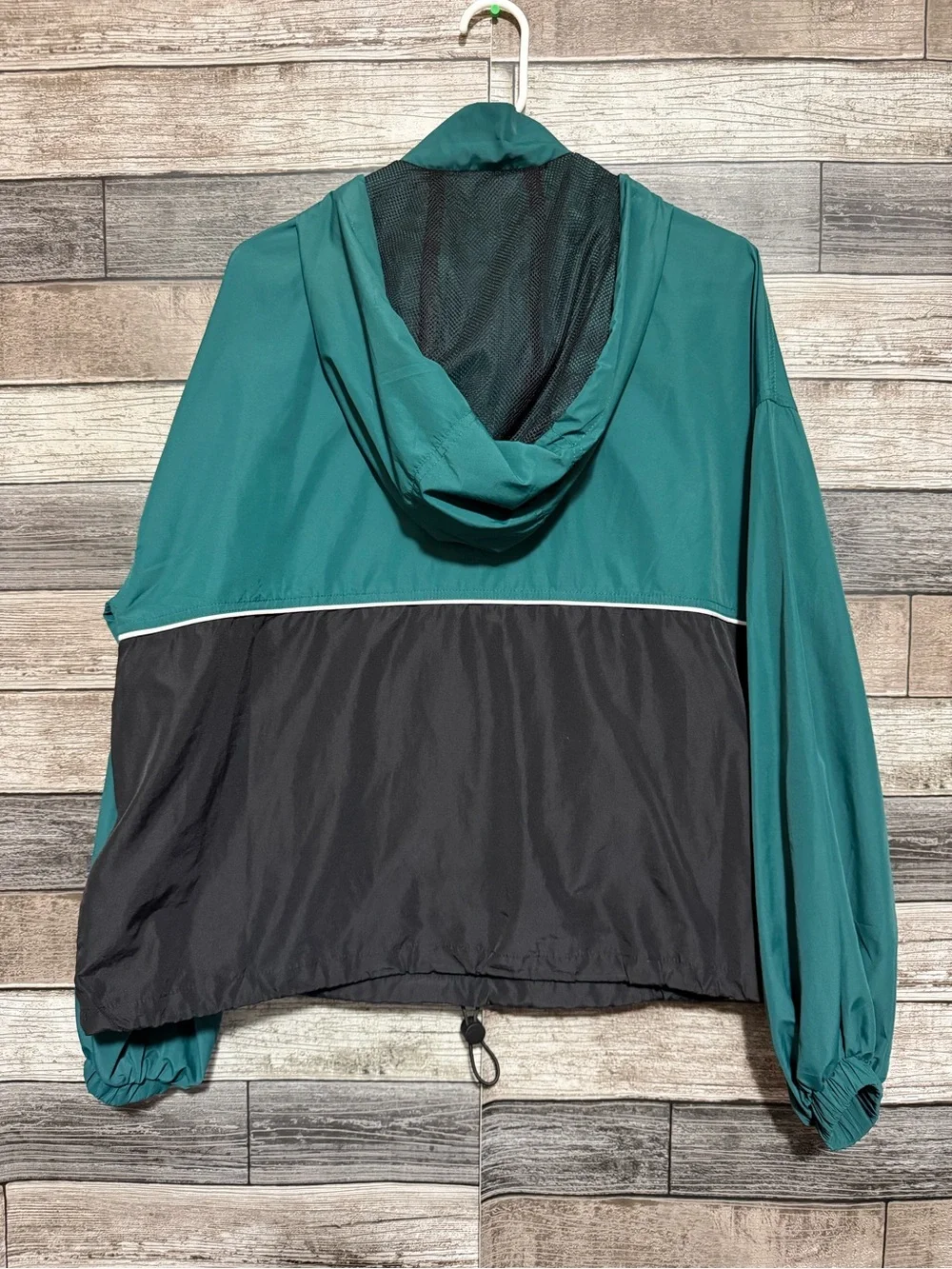 Ivy Park Colorblock Anorak Pullover Jacket Women’s S Green Black Lightweight